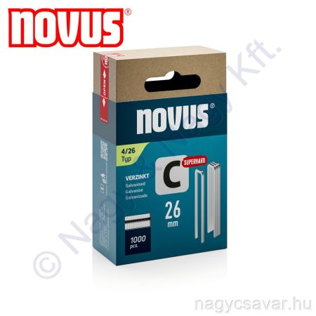 C 4 26mm keskeny tűzőkapocs 1.000db NOVUS