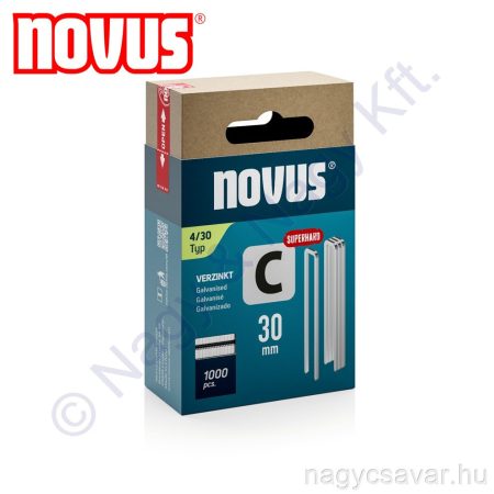 C 4 30mm keskeny tűzőkapocs 1.000db NOVUS