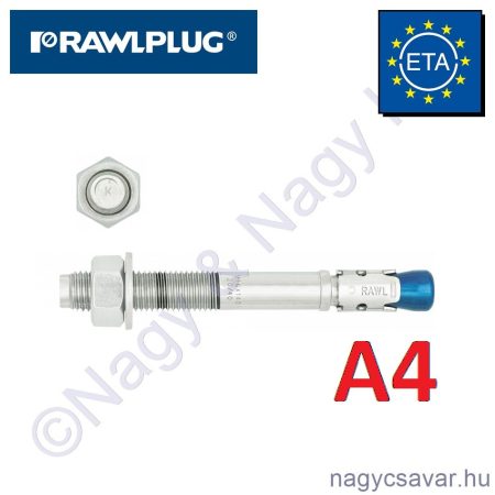 Alapcsavar repedezett betonhoz, M8x95mm, CE-ETA min. A4 (100/cs) RAWL