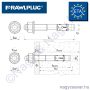 Alapcsavar repedezett betonhoz, M10x95mm, CE-ETA (50/cs) RAWL