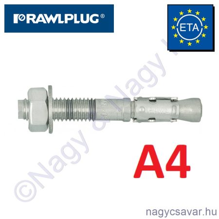 Alapcsavar rögzítő gyűrűvel M8x95mm, ETA min. A4 (100/cs) RAWL