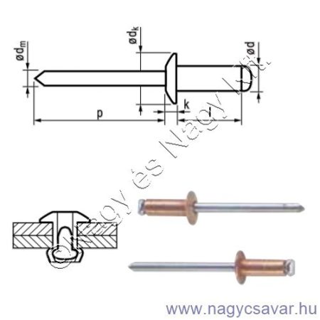 3x6 Vr/St popszegecs DSU