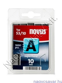 A 53 10mm tűzőkapocs szuperkemény 1.000db NOVUS kifutó