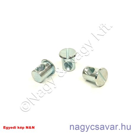 Tönkanya M6x10x12mm peremmel horg.