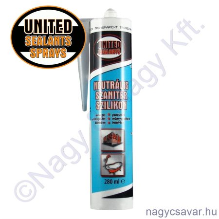 Neutrális szaniter szilikon 280ml transzparens United Sealants