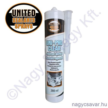 Uni-Pro Clear Építési ragasztó 280ml United Sealants