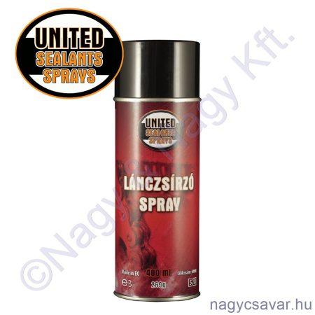 Lánczsírzó spray 400ml United Sealants