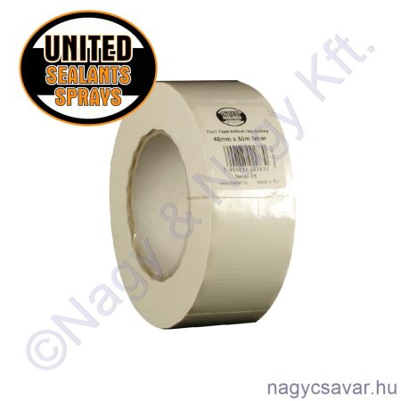 Duct Tape szövet ragasztószalag 48mmx50m fehér United Sealants