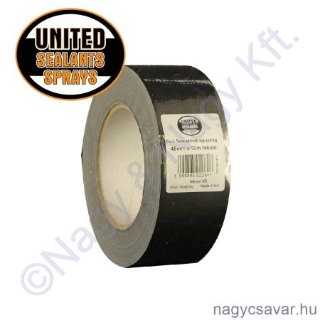 Duct Tape szövet ragasztószalag 48mmx50m fekete United Sealants